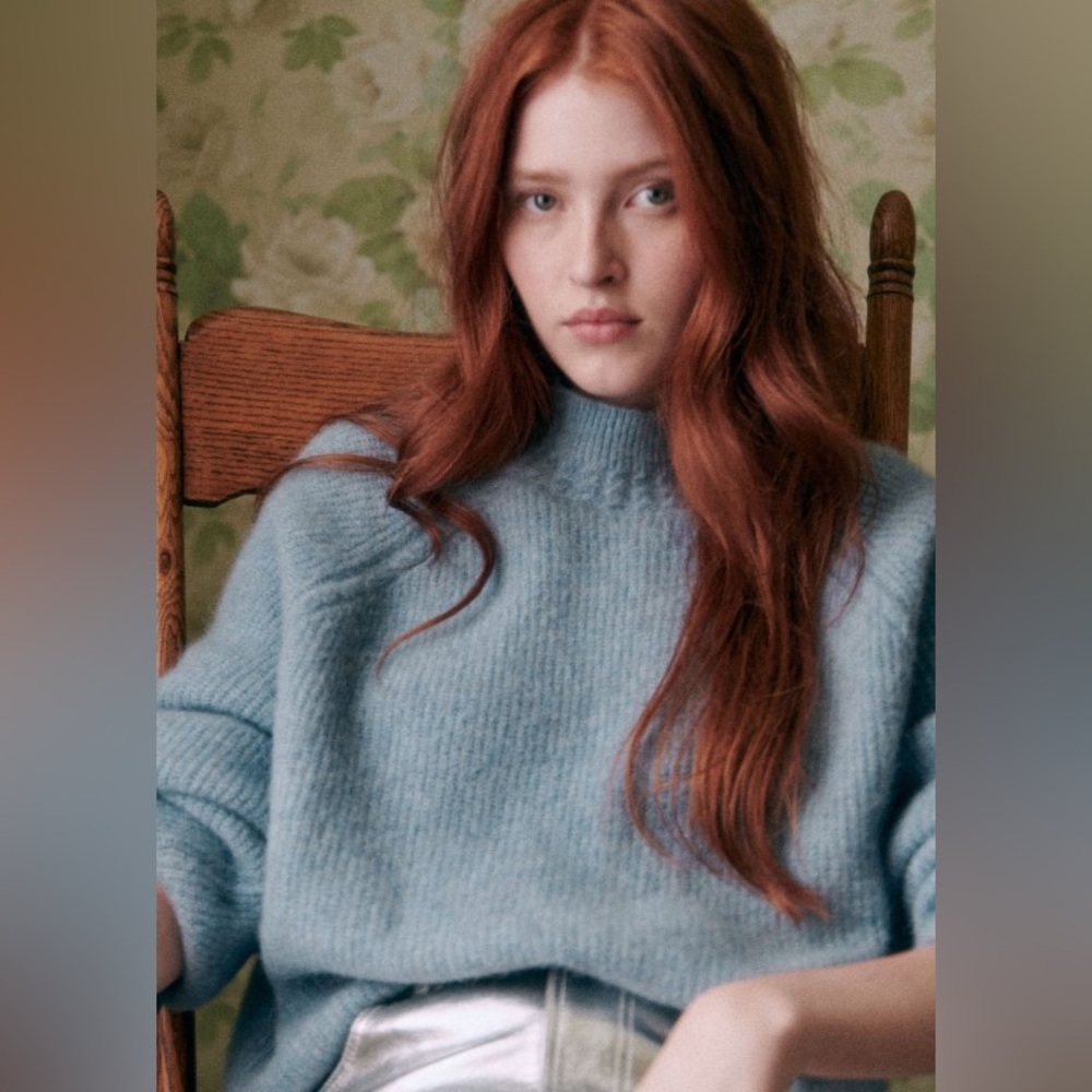 Sézane Otis Jumper in Vintage Blue | S